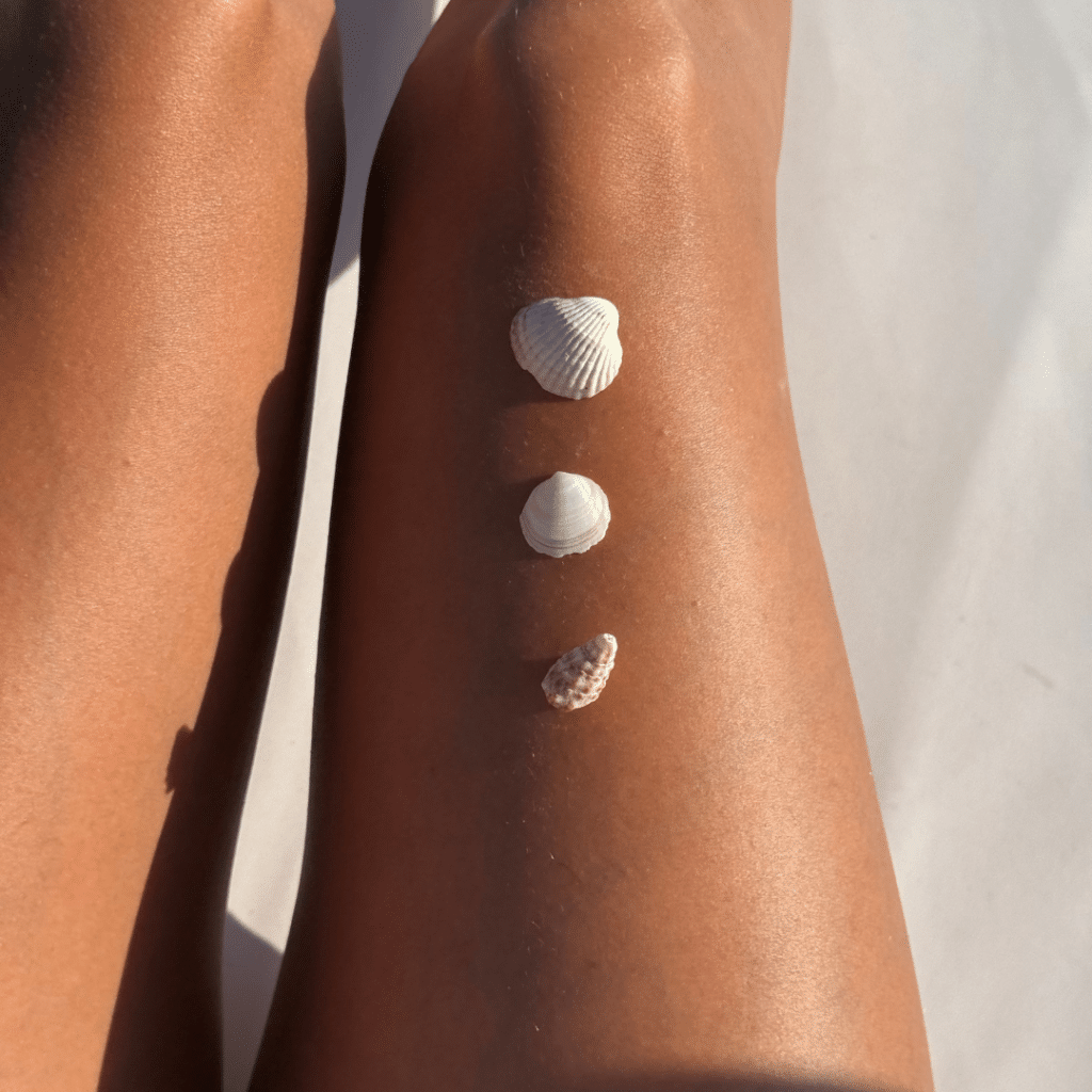 The Pionears body scrub and body cream routine